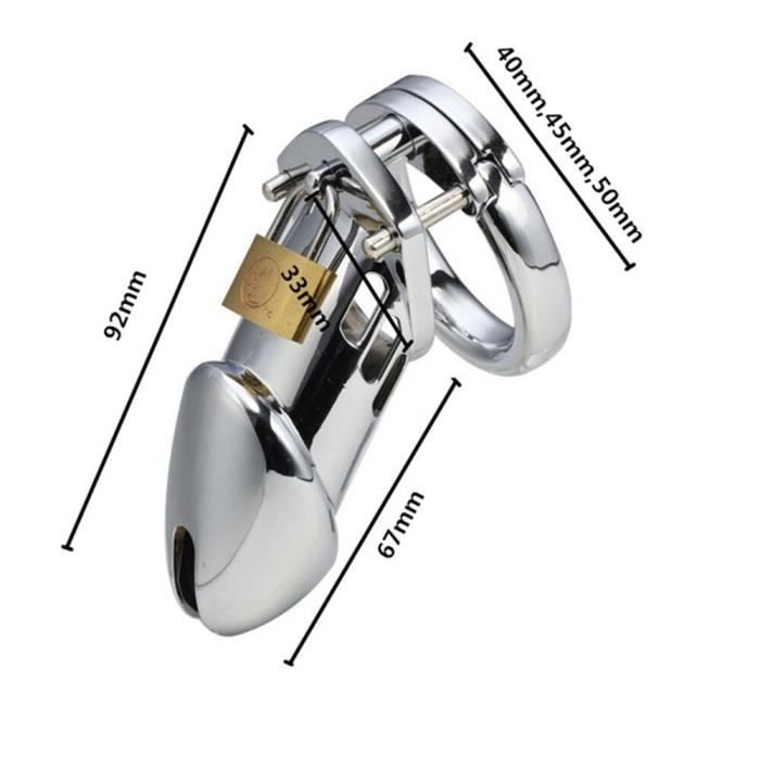 Cage De Chasteté BDSM En Acier Inoxydable Avec Serrure - Neuf, Colis Discret