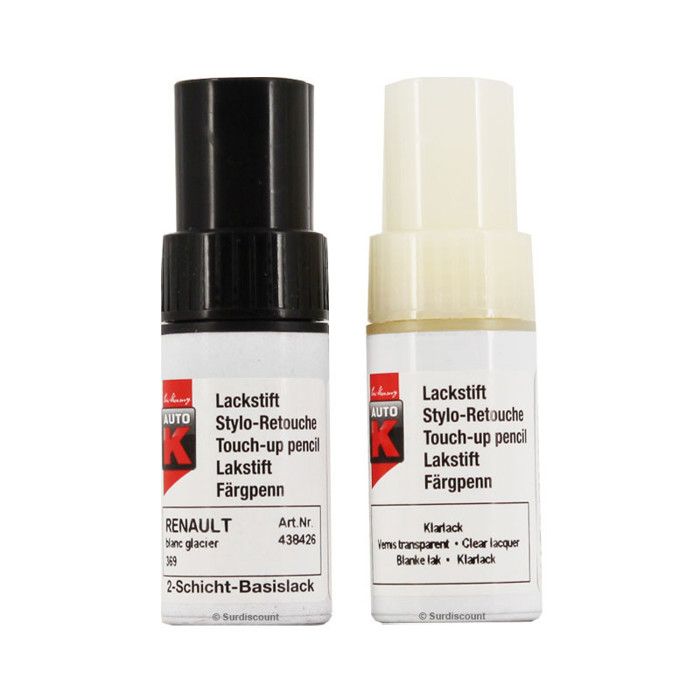 Bombe Peinture Voiture Renault Blanc Glacier 2C - 12 Ml (stylo Ou Aérosol)