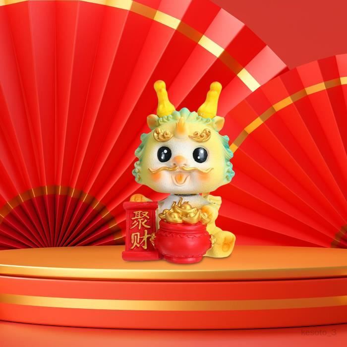 Figurine de Dragon du nouvel an chinois, Statue de Dragon à faire soi-même,  Sculpture de Dragon à tête variable pour Modèle A