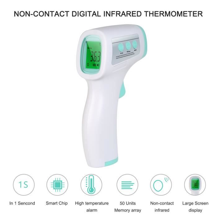 Thermomètre frontal numérique Thermomètre infrarouge pour bébé Indicateur de  température corporelle sans contact Température - Cdiscount Puériculture &  Eveil bébé