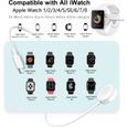 Chargeur Rapide pour Apple Watch[Certifié Apple MFi] Câble de Charge Rapide magnétique vers USB‑C pour Apple Watch Series-3