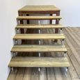 Escalier bois métal en kit h35cm - 2 marches, largeur 60cm, marches bois autoclave-3