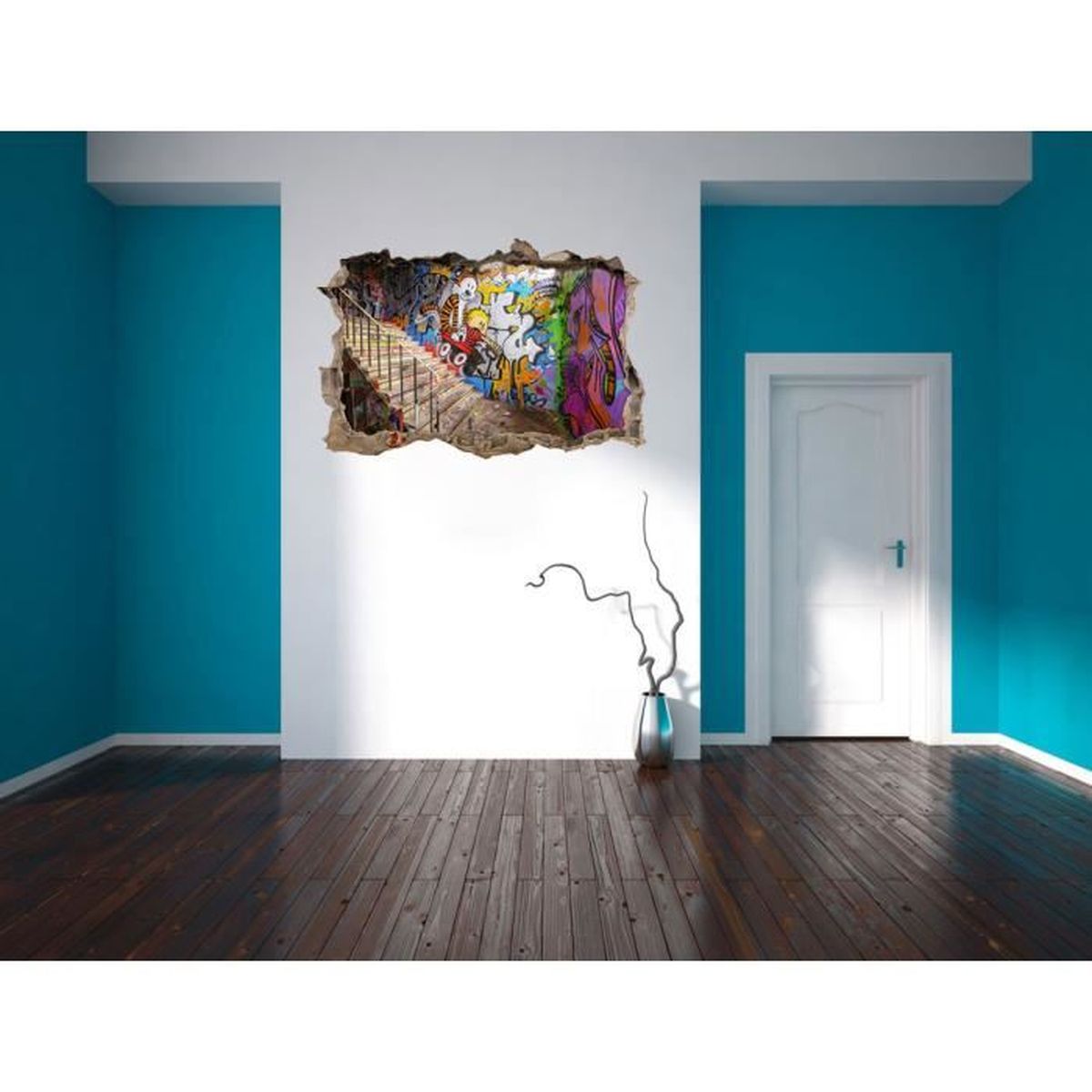 Wallpaper Refroidir Percee Murale Graffiti En 3d Look Mur Ou Format For Android Free