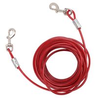 KATOLK Câble d'attache pour chien, système réfléchissant de 15,2 m, pour chiens jusqu'à 136,1 kg, laisse d'attelage portable pour chien, pour cour, camping, entraînement, course à pied, randonnée