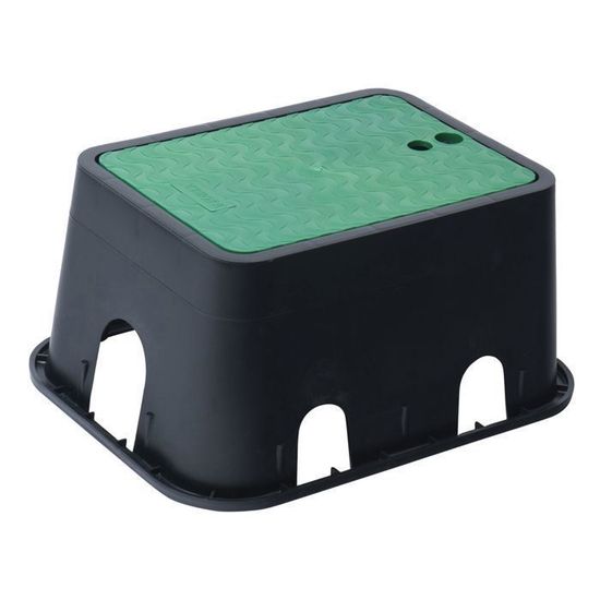 Jardibric - Regard De Visite Rectangulaire 420x320x200 Mm En Polypropylène – Idéal Pour 1 à 2 Électrovannes – Accès Facile & Protection Robuste Pour Arrosage Automatique