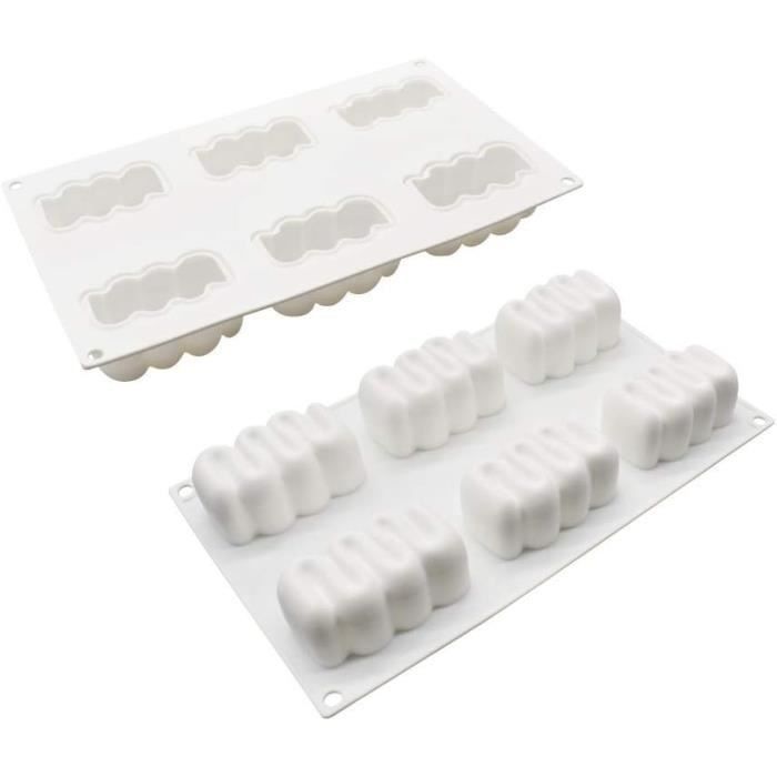 Moule à Gâteau En Silicone 3D - 8 Trous Forme Pagode, Pour Glaces, Chocolats, Pâtisseries, Résistant à La Chaleur