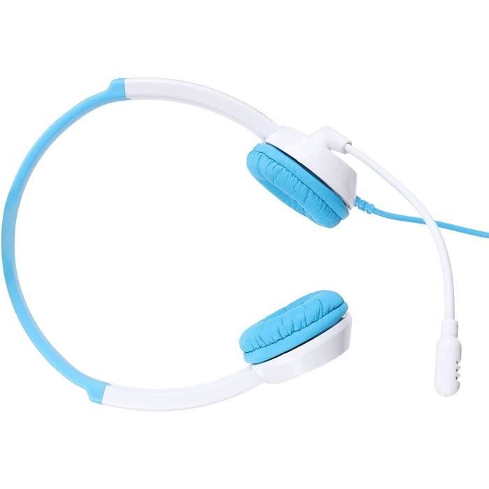 Écouteurs d'apprentissage pour Enfants, Volume 85 DB avec Cordon Filaire  Jack 3,5 Mm sur L'oreille Casque avec Micro, écouteurs Antibruit pour PS4