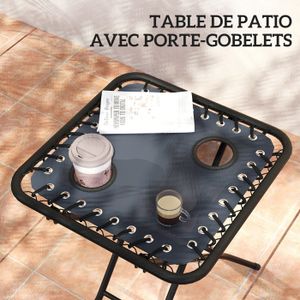 1.NO 2 x Plateau de Table Latéral à Clipser Pour Bain de Soleil à