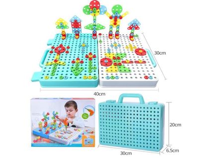 Symiu Mosaique Enfant Puzzle 3D Construction Enfant Jeu Montessori Kit Mosaique 223 Pcs pour Enfant Fille Garcon 3 4 5 Ans - Autres - Achat & prix