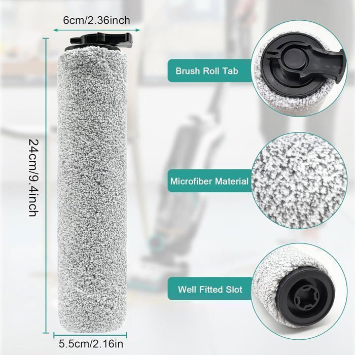 Kit De Filtres Et Brosses Pour Aspirateur Laveur Bissell CrossWave - Compatible Modèles 1713Z, 1868, 1866, Etc. - Inclut 2 Brosses, 2 Filtres, 1 Outil De Nettoyage