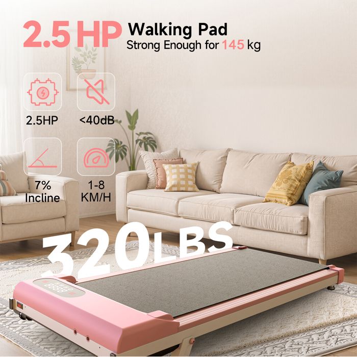 6 en 1 Tapis de Course Pliable, App Intelligente, Vitesse 1-12KM/H 2.75HP Silencieux Tapis de Marche, 160KG - Sport