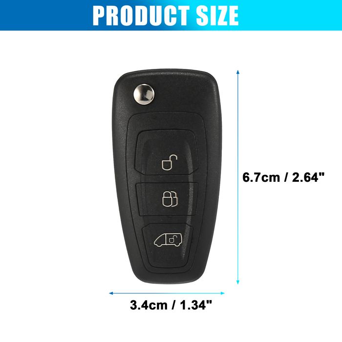 Coque Silicone Pour Clé Ford 3 Boutons - Protection Anti-rayures, Légère - Compatible Fiesta, Focus, Etc. - 4