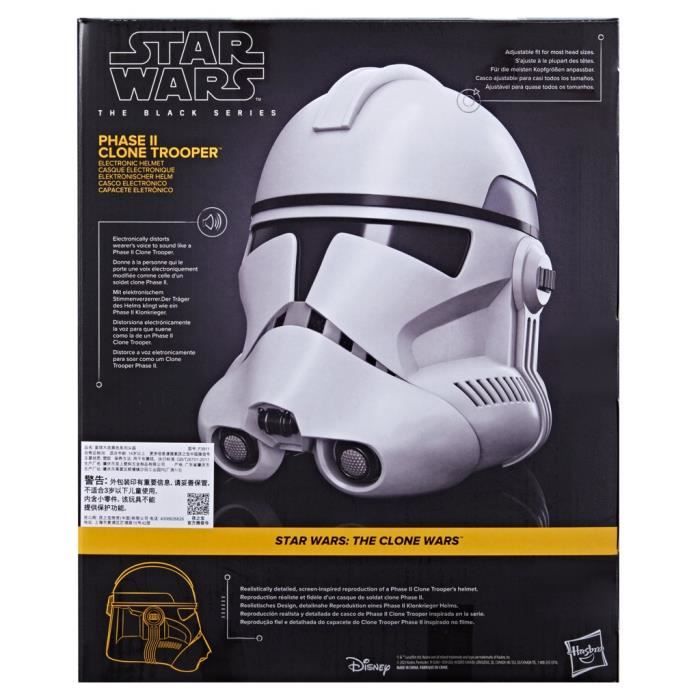 Casque électronique premium de Clone Trooper Phase II, Star Wars The Black  Series, article de collection, dès 14 ans