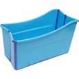Baignoire pliante adulte enfant mobile baignoire portable baignoire spa sauna bébé piscine grande chambre 100 cm bleu-0