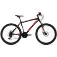 VTT semi-rigide 26" Sharp noir-rouge KS Cycling - 21 vitesses - Taille de cadre 46 cm-0
