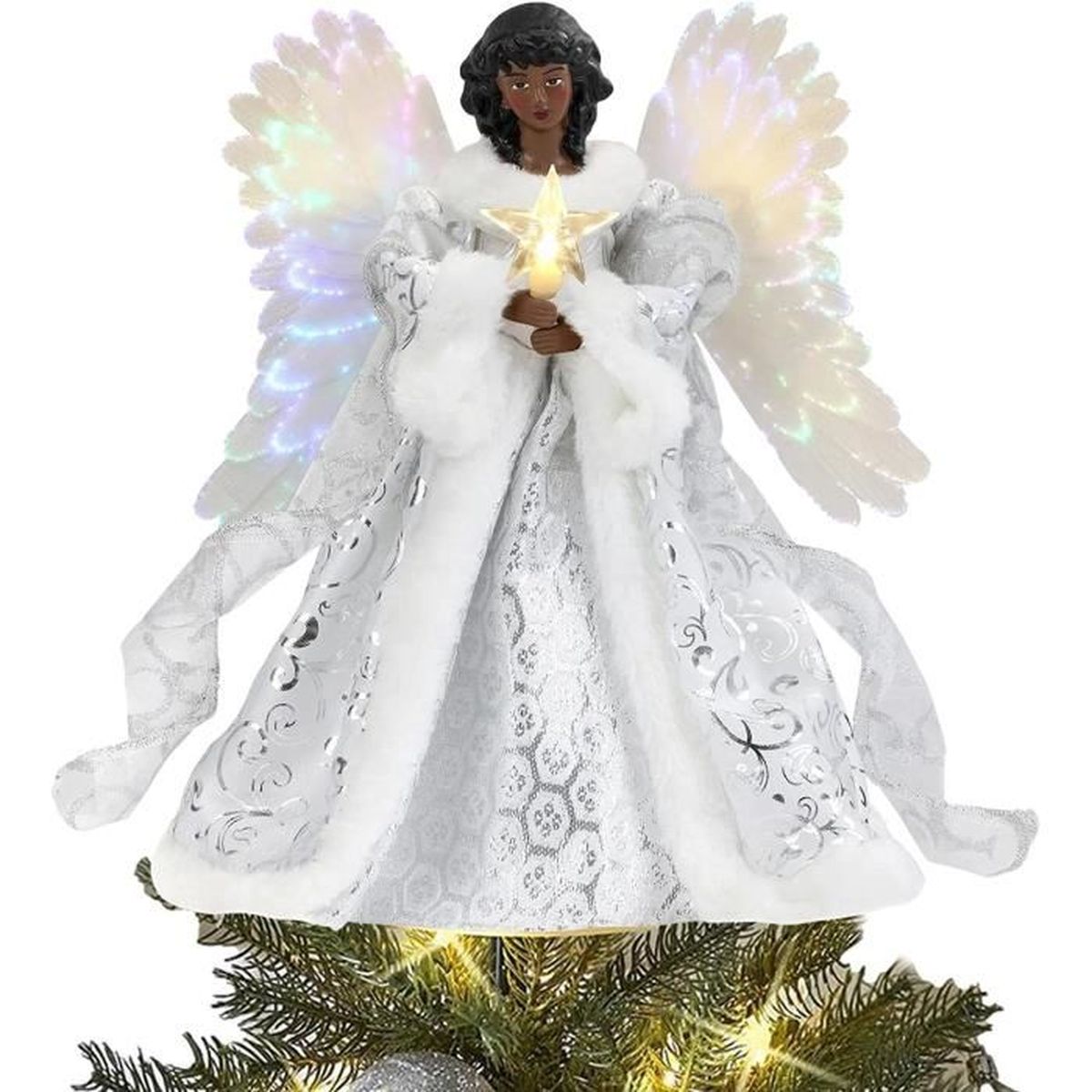 Ange de Noël Haut du Sapin Ange De Noël Topper Traditionnel De Sapin De