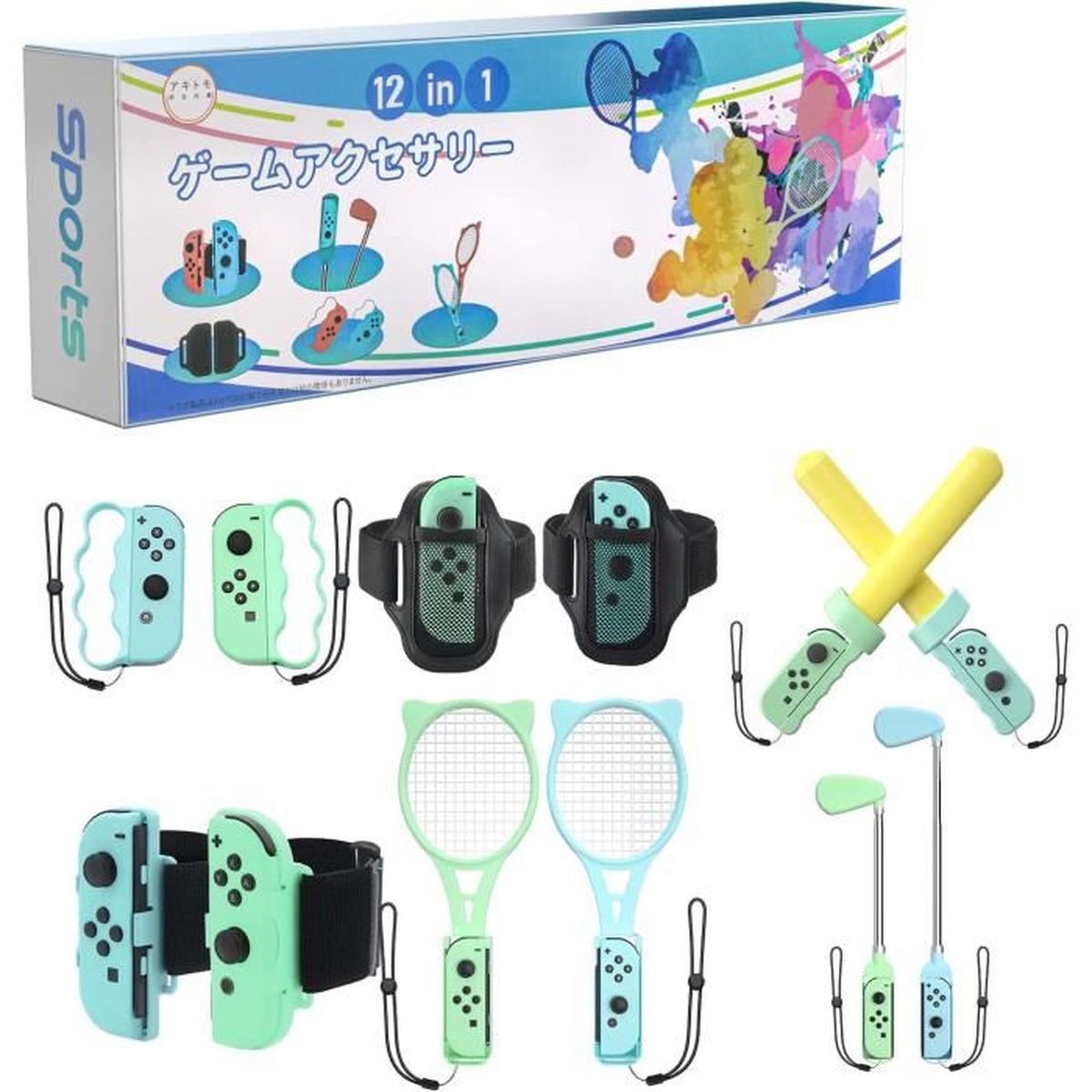 Lot Accessoires Sport Pour Switch - Station De Rangement Joy-Con, Organisateur, Neuf Sous Blister