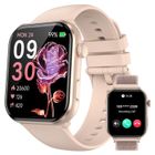 FeipuQu Montre Connectée Femme 1.96" AMOLED Smartwatch Appel Bluetooth,800mAh,Podomètre, Suivi Santé ,Fitness Tracker ,Rose