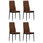VIDAXL "SALE 2025"Chaises à manger - lot de 4 - Chaises de Salon - marron tissu - 43x44x96 cm,15,8 Kg 2792