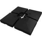 HABITAT ET JARDIN 4 Dalles à lester pour gros parasol déporté - 4 x 3 - 104 KG - Noir