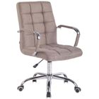 Fauteuil de Bureau Deli Tissu - CLP - Taupe - Réglable en hauteur - Avec accoudoirs - Charge max. 136 kg