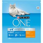PURINA ONE Light - Croquettes au poulet et au blé - Pour chat adulte - 1,5 kg