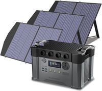 ALLPOWERS S2000 Pro Station d'alimentation portable avec 3 panneaux solaires pliables 100W 1500Wh 2400W Batterie générateur