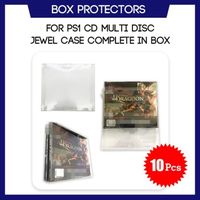 10 pcs - Boîte de protection pour PS1 CD Multi disque, étui en plastique transparent, personnalisé, pour jeu