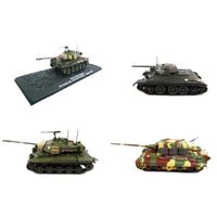 Véhicule miniature - Lot de 4 chars militaires 1:72 : M41A3 + T34:76 + M41 Walker Bulldog + Jadtiger - L18