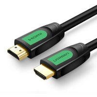 AuTech® 1M Câble HDMI 2.0 Ultra HD High Speed 4K Premium par Ethernet Compatible 3D - Retour Audio - Vert, 1M