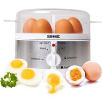 Duronic EB35 Cuiseur à œufs – de 1 à 7 œufs – Thermostat et minuteur pour œufs durs / mollets / à la coque - verre doseur et perceur
