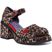 Irregular Choice Night Fever Chaussures de soirée en velours à talon bloc pour femmes en léopard (Léopard, 40)