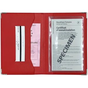 Etui Carte Grise papiers voiture permis cuir Noir - Autres Classement et  Archivage - Achat & prix