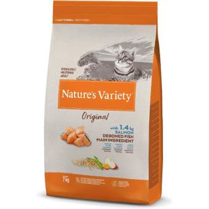 CROQUETTES Nature's Variety - Croquettes Original pour chat Sterilisé - Saumon - 7kg