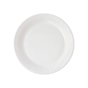 100 petites assiettes carton 18 cm blanches- Dragées Anahita