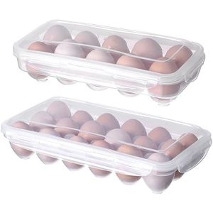 Transparent Boîte de Rangement pour œufs Rangement pour Frigo Empilable Dracod Boîte à œufs avec Couvercle Grand Range œufs Pratique en Plastique pour jusqu/'à 18 œufs