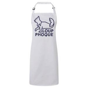 TABLIER DE CUISINE Tablier Cuisine Premium Blanc Loup-phoque Humour A