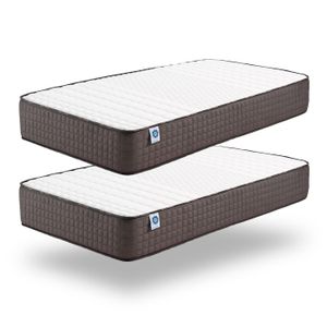 MATELAS Pack de 2 matelas Titanium 70x190 cm - Soutien Blue Latex - Mousse à  mémoire de forme HR - 7 Zones de Confort - Très épais 30 cm