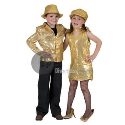 HEYDHSDC Chemise dorée métallisée argentée pour homme, style disco des  années 70, Halloween, club, scène, A301 Arc-en-ciel, S : : Mode