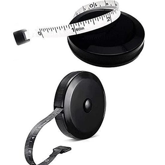 Lot De 2 Mètres Ruban à Mesurer Pour Couture - Mesure Du Corps - 300 Cm - Souple Et Rétractable De 150 Cm - Double Face