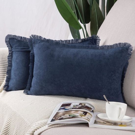 Lot De 2 Housses De Coussin En Velours Côtelé Gris, Moelleuses Et Douces 40x40 Cm Pour Canape Salon Chambre Lit 91901875