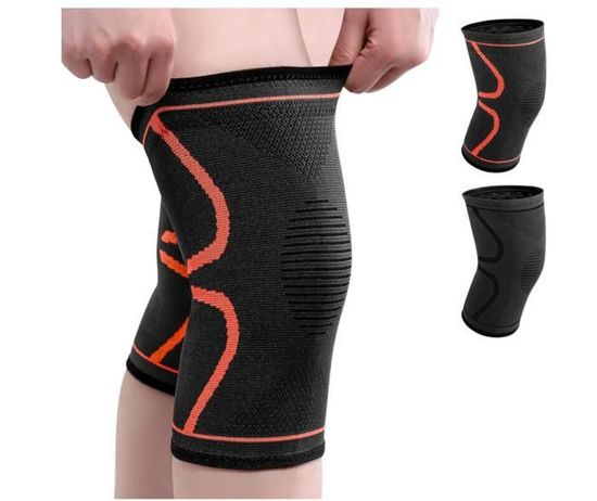 Attelle Genou Genouillères Sport SUPERWSLING - 2 Paires XL (Noir/Gris) Genouillere Course A Pied