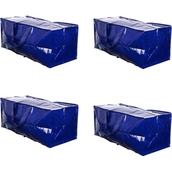 6 Sacs Déménagement Extra Larges - 92L - Renforcés Jusqu'à 180kg - Noir