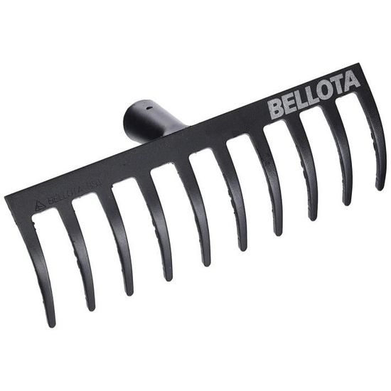 Râteau Bellota 10 Dents - Tête En Acier Peint époxy - Pour Jardinage Moyen - Manche Non Inclus - Outil Professionnel