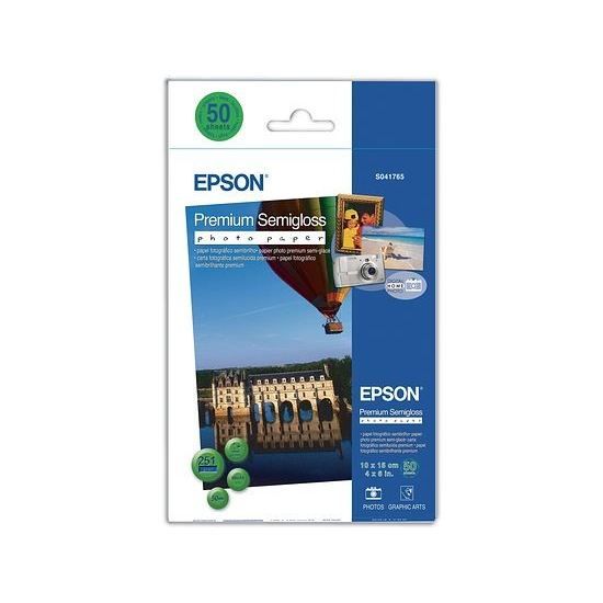 EPSON Papier photo C13S041765 - 100 mm x 150 mm - 251 g/m² Grammage - Semi-lustre - 50 Feuilles