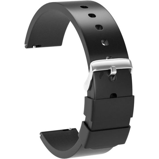 Bracelet Montre 22mm Bracelet Montre Silicone Ullchro - 16-28mm - Boucle Acier Inoxydable - Étanche Et Flexible Bracelet Montre Sport