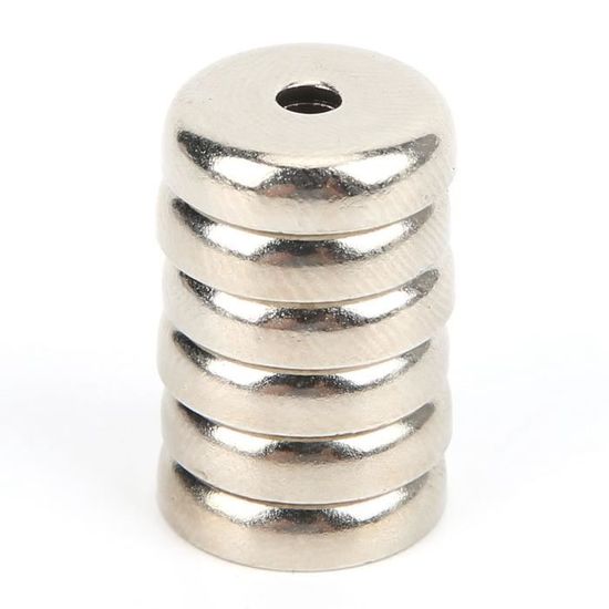 Pack De 3 Aimants Puissants Ndfeb – Diamètre 36 Mm, Base Métallique, Forte Adhésion Pour Bureau, Atelier & Projets DIY