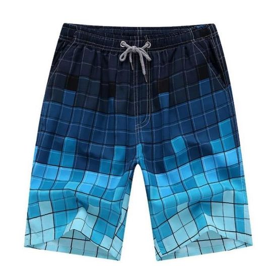 Short De Bain 2 En 1 Homme - Imprimé Croix - Séchage Rapide - Avec Short De Compression