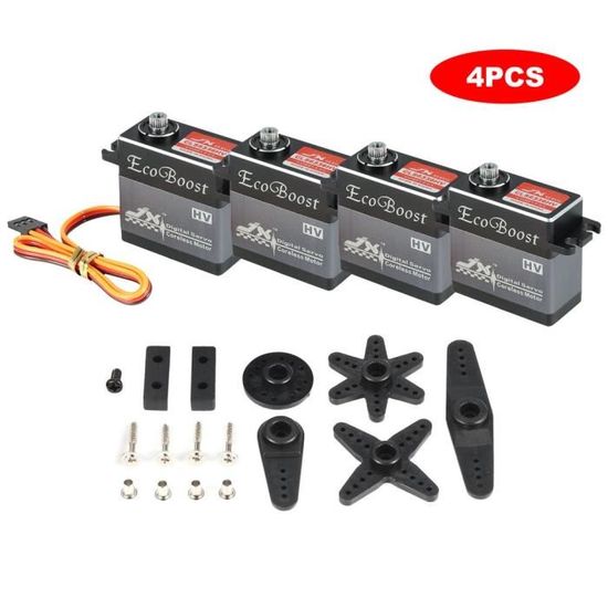 ZHITING 2Pcs 25KG RC Digitales Servo Numérique Etanche à Couple Ele Et A Engrenages Metalliques Pour Rc Traxxas Hsp Bateau Amz