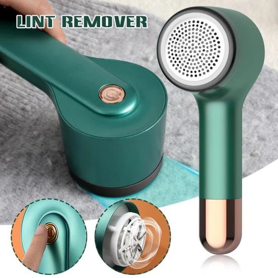 Rasoir Anti-Bouloche USB Rechargeable - 2 Réglages - Lames En Acier Inoxydable Remplaçables - Pour Pulls, Vêtements, Tapis